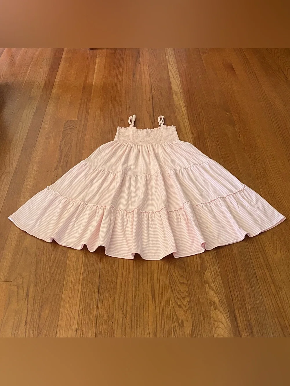 Ralph Lauren Cotton/Jersey Striped Tiered Sundress